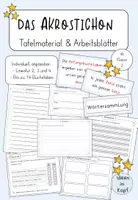 Vorschau - Arbeitsblätter - Akrostichon - Tafelmaterial & allgemeine Arbeitsblätter - Deckblatt