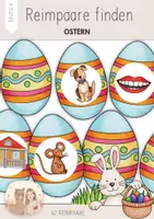 Vorschau - Mal- und Bastelvorlagen - Ostern: Reime Spiel – Reimpaare finden | Vorschule | 1. Klasse Deutsch | phonologische Bewusstheit fördern | Sprachfördermaterial | Reimkarten Ostereier - Deckblatt