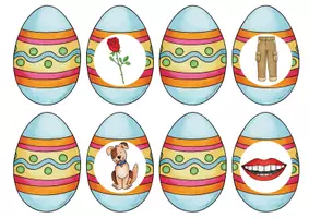 Vorschau - Mal- und Bastelvorlagen - Ostern: Reime Spiel – Reimpaare finden | Vorschule | 1. Klasse Deutsch | phonologische Bewusstheit fördern | Sprachfördermaterial | Reimkarten Ostereier - Seite 3