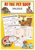 Vorschau - Arbeitsblätter - PETS - AT THE PET SHOP - DIALOGUE - Deckblatt