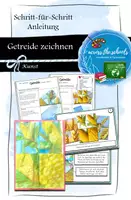 Vorschau - Mal- und Bastelvorlagen - Getreide selbst zeichnen: Schritt-für-Schritt Anleitung - Deckblatt
