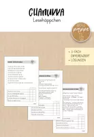 Vorschau - Arbeitsblätter - Chanukka Lesehäppchen - Lesetext mit Aufgaben - Deckblatt