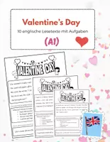 Vorschau - Arbeitsblätter - Valentine’s Day – 10 kurze Lesetexte mit Aufgaben (A1) | Reading Comprehension Grundschule - Deckblatt