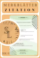 Vorschau - Poster - Merkblätter/Regelblätter Zitation - Deckblatt