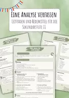 Vorschau - Arbeitsblätter - Eine Analyse verfassen - Leitfaden und Redemittel für die Sekundarstufe II - Deckblatt