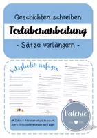 Vorschau - Arbeitsblätter - Texte überarbeiten: Satzglieder einfügen (3./4. Klasse) - Deckblatt