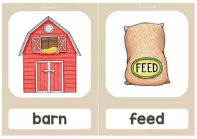 Vorschau - Arbeitsblätter - Materialpaket: Farm Animals (Bildkarten + Wortschatzspiele) - Seite 1
