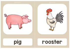 Vorschau - Arbeitsblätter - Materialpaket: Farm Animals (Bildkarten + Wortschatzspiele) - Seite 3