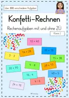 Vorschau - Arbeitsblätter - Mathestarter: Konfetti-Rechnen Klasse 2 (über 300 Aufgaben) - Deckblatt