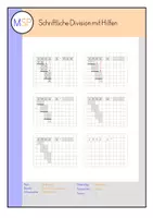 Vorschau - Arbeitsblätter - Arbeitsblätter - Schriftliche Division mit Hilfen - Deckblatt