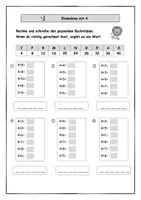 Vorschau - Arbeitsblätter - Einmaleins mit 4 - Selbstkontrolle - Seite 2