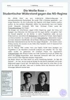 Vorschau - Arbeitsblätter - Die Weiße Rose – Flugblatt V & VI analysieren (Widerstand im NS-Staat, Quellenarbeit) - Seite 1