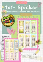 Vorschau - Mal- und Bastelvorlagen - Materialpaket Malfolgen Multiplikation 1x1 - Seite 1