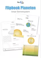 Vorschau - Stationenlernen - Homeschooling - Unser Sonnensystem Flipbook - Deckblatt