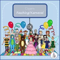 Vorschau - selbst erstellte Cliparts/Grafiken - Cliparts Fasching Karneval - Deckblatt