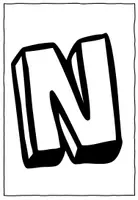 Vorschau - Mal- und Bastelvorlagen - Buchstabe N - Alphabetisierung - Bildkarten - Anlaut - Seite 2