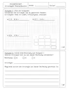 Vorschau - Test - Klassenarbeit Halbschriftliche Multiplikation I Stellenweise, Hilfsaufgabe, Gegensinniges Verändern I Lernzielkontrolle - Seite 1
