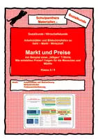 Vorschau - Arbeitsblätter - Markt und Preise - Wie entstehen Preise - Wirtschaft - Deckblatt