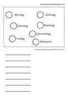 Vorschau - Arbeitsblätter - Die Wochentage - Seite 2