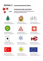 Vorschau - Stationenlernen - Achsensymmetrie - Differenzierte Stationenarbeit (3 Niveaus) mit Lösungen zur Selbstkontrolle l Mathematik Klasse 5 - Deckblatt