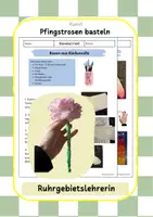 Vorschau - Mal- und Bastelvorlagen - Rosen aus Küchenrolle basteln Kunst - Deckblatt