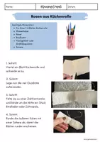 Vorschau - Mal- und Bastelvorlagen - Rosen aus Küchenrolle basteln Kunst - Seite 1