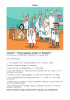 Vorschau - Arbeitsblätter - Kreative Satzbau Aufgabe - Deckblatt