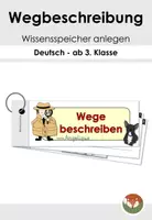 Vorschau - Arbeitsblätter - Wissensspeicher zu Wegbeschreibungen anlegen - Deckblatt