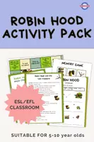 Vista previa - Juegos / Gamificación - Robin Hood inspired Activity Pack. English Primary. - Portada