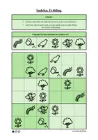 Vorschau - Arbeitsblätter - Sudoku 6x6: Frühling - Logisches Denken fördern! - Seite 1