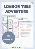 Vista previa - Juegos / Gamificación - London Tube Adventure Board Game for ESL Primary Students. - Portada