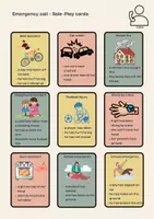 Vorschau - Arbeitsblätter - Emergency Call Role-Play cards - Simulation von Notrufen - Seite 2