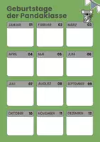 Vorschau - Poster - Geburtstagskalender für die Koalas / Koalaklasse - Deckblatt