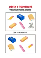 Vista previa - Hojas de trabajo - Pack de Estimulación Cognitiva- Dictado Visual y Atención - página 1