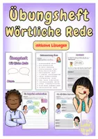 Vorschau - Arbeitsblätter - Wörtliche Rede (Mini-Übungsheft, Klasse 5-6) - Deckblatt