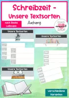 Vorschau - Bildkarten - Schreibzeit - Unsere Textsorten (Aushang) - Deckblatt