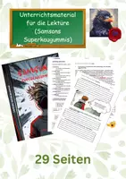 Vorschau - Arbeitsblätter - Lektüre Begleitmaterial Samsons Superkaugummis - Deckblatt