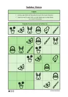 Vorschau - Arbeitsblätter - Sudoku 6x6: Ostern - Logisches Denken fördern! - Seite 1