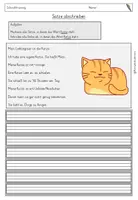 Vorschau - Arbeitsblätter - Schreibtraining abschreiben üben Katze LRS - Seite 2