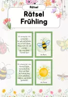 Vorschau - Quiz - Rätsel Frühling | Rätsel raten Frühling - Deckblatt