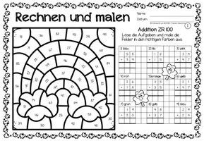 Aperçu - Feuilles d'exercices - Rechen-Mal-Blätter - Addition bis 100 (St. Patrick's Day) La Saint-Patrick Additions Mathématiques Allemand - Page 2