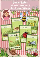Vorschau - Spiele - Lese-Spiel: Auf der Wiese, (Ich habe... Wer hat...?) - Deckblatt