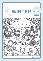 Vorschau - Mal- und Bastelvorlagen - Ausmalbilder Winter - Seite 1