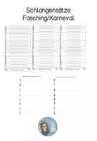 Vorschau - Arbeitsblätter - Fasching Schlangensätze- neuneu - Deckblatt