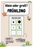 Vorschau - Spiele - Klein oder groß? | der Frühling | Zuordnungsspiel - Deckblatt