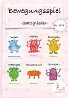 Vorschau - Spiele - Wortarten, Satzglieder, Zeitformen, 4 Fälle Spiele Bewegung Materialpaket - Seite 1