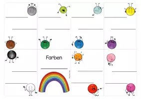 Vorschau - Arbeitsblätter - Faltheft: Farben (in Farbe und s/w) - Seite 1