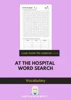 Vorschau - Spiele - At the Hospital Word Search: Vocabulary (English) - Deckblatt