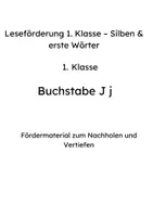 Vorschau - Arbeitsblätter - Leseförderung 1. Klasse – Buchstabe J; j - Seite 1