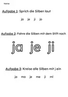Vorschau - Arbeitsblätter - Leseförderung 1. Klasse – Buchstabe J; j - Seite 2